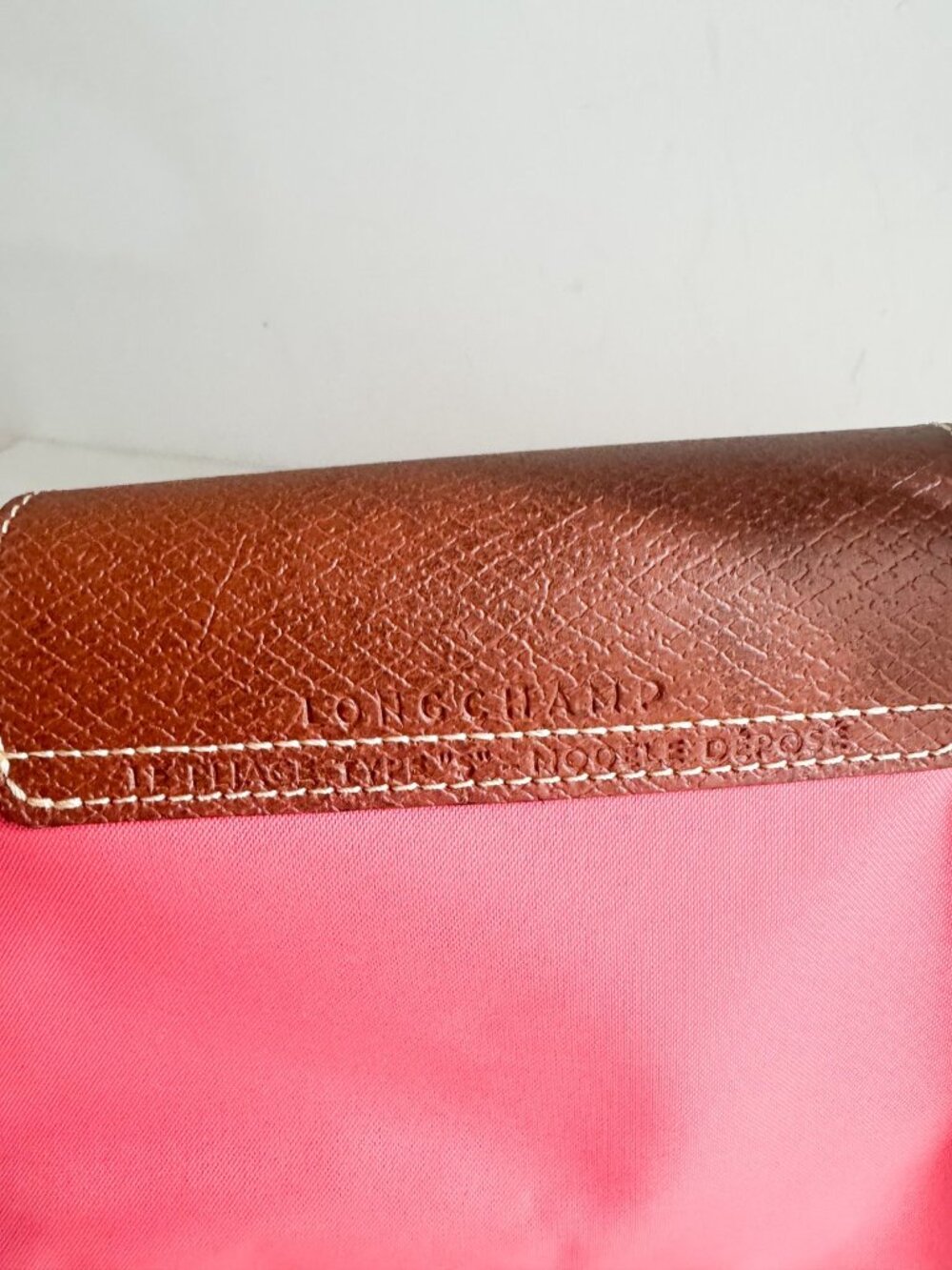 Longchamp Top Handle Bag LE PLIAGE Nylon/Leather GRENADINE Size S NEW - Picture 10 of 10